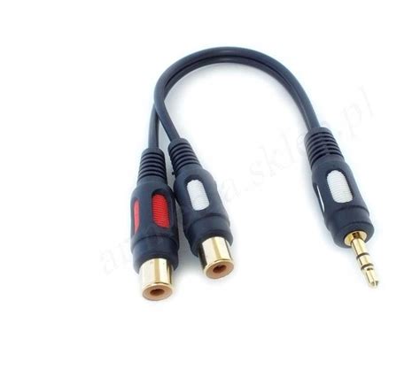 Kabel Adapter Jack 3 5 Wtyk 2 Gniazda RCA VITALCO Sklep Opinie Cena