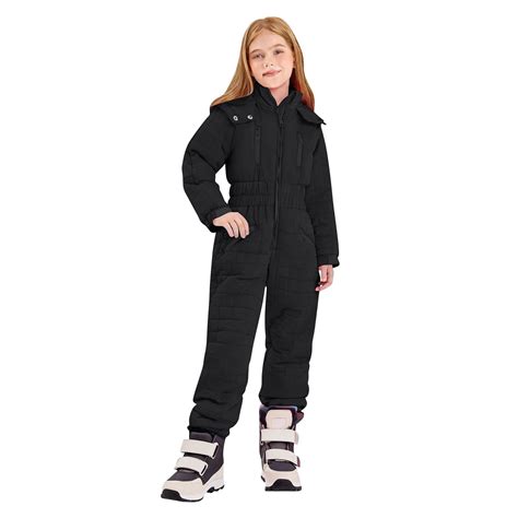 Pxkloy One Piece Snowsuit Big Kids Winter Warm Waterproof Windproof