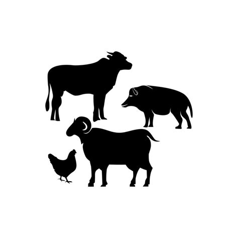 Farm Logo Vector Livestock Logo Icon Design Template Vector