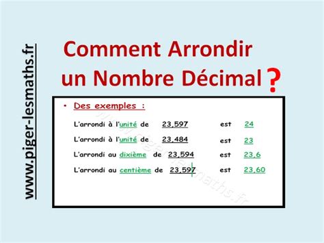 Exercice Sur La Valeurs Approch Es D Un Nombre D Cimal Me