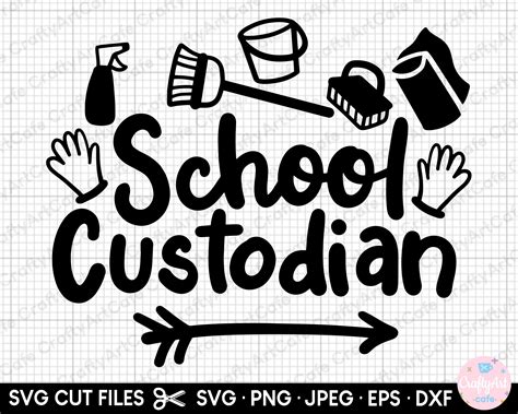 Custodian Svg Png Janitor Svg Png School Custodian Svg Png Etsy Svg