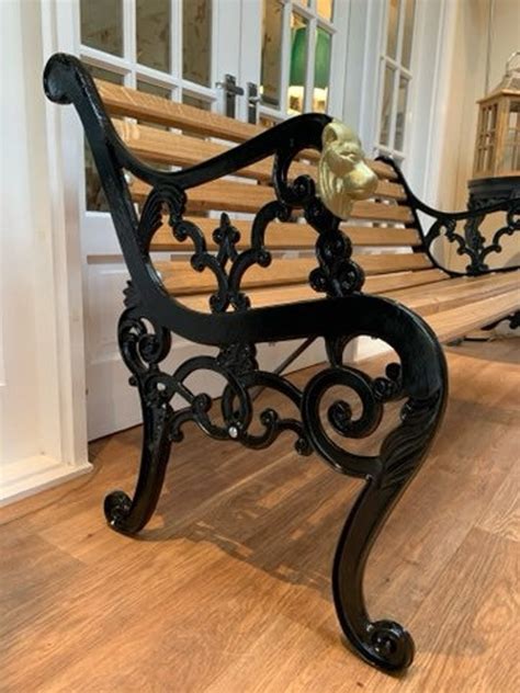 Antique Cast Iron Lions Head Bench Finished With European Etsy Uk