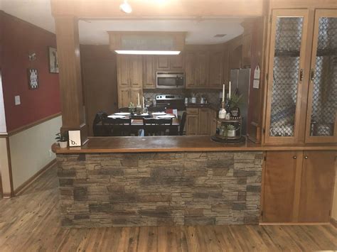 Darrens Stone Veneer Kitchen Island Genstone