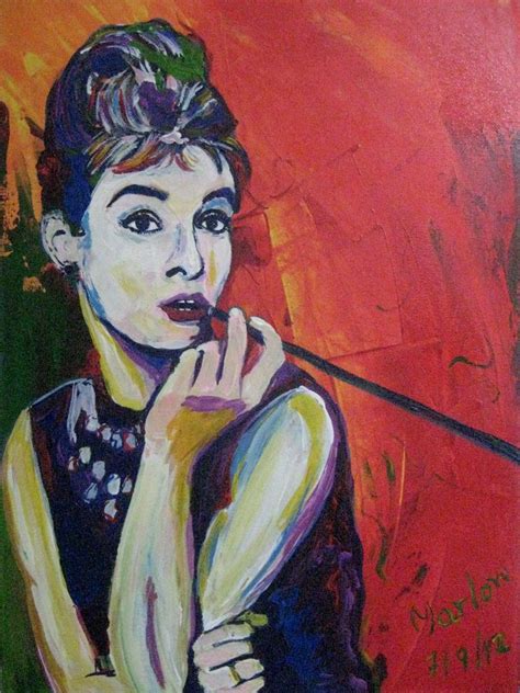 Audrey Hepburn 2012 Acrylic On Canvas 12 X 16 30 X 40 Cm