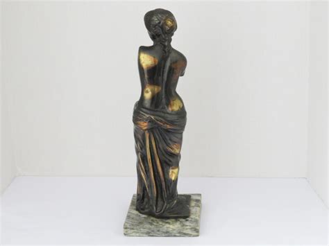 Vintage Copper Bronze Marble Nude Women Statue 14 Etsy