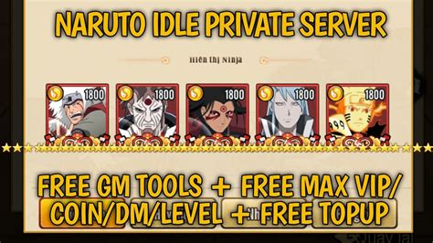 GAME NARUTO PRIVATE SERVER FREE TOPUP GM TOOLS MAX VIP BP GOLD