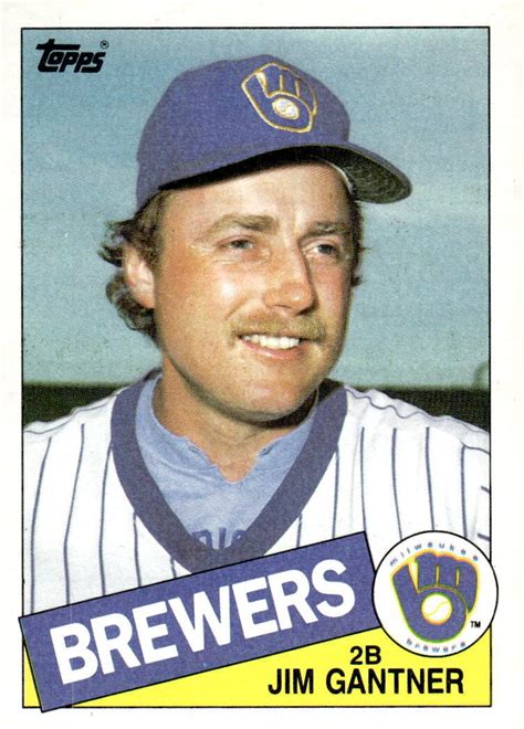 Topps Jim Gantner Milwaukee Brewers Ebay