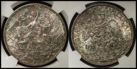 オークション NGC MS63 MEXICO メキシコ Peso 1911 トーン UNC