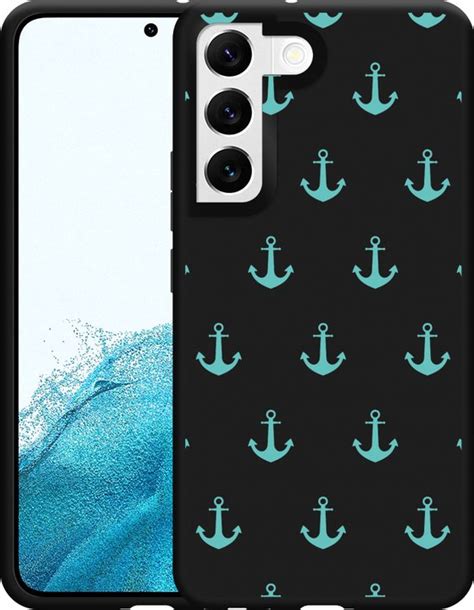 Galaxy S22 Hoesje Zwart Ankers II Designed By Cazy Bol