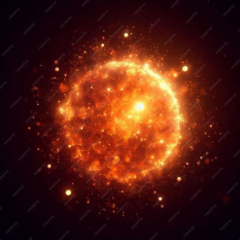 Premium Photo Glowing Fire Particles Background