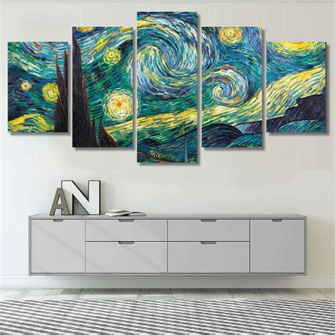 Van Gogh Starry Night Space Piece Canvas Art Wall Decor Ca Go