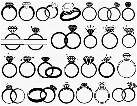 Diamond Ring Svg Wedding Ring Svg Engagement Ring Svg Etsy Australia