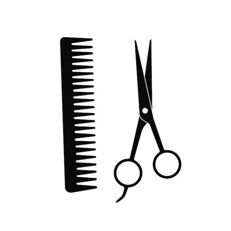 Premium Vector | Hair salon with scissors and comb