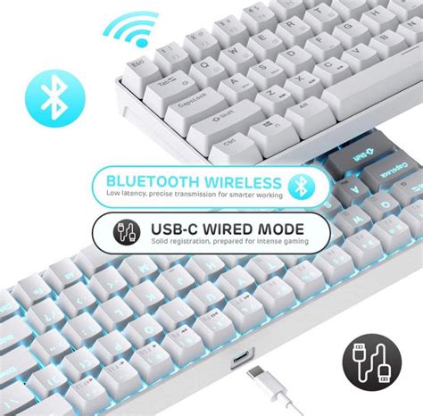 Wireless Mechanical Keyboard Hot Swap Rgb Whitelit Computers Tech Parts Accessories