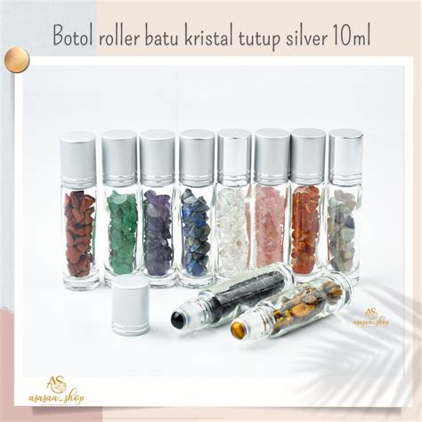 Jual Botol Gemstone Kaca Roll On 10ml Bottle Batu Crystal Botol