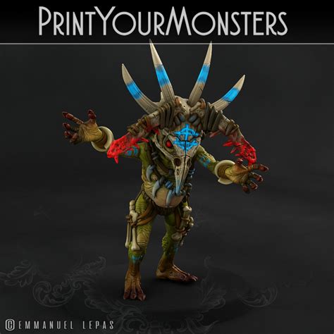 3D Printable GOBLIN WARLOCK by PrintYourMonsters