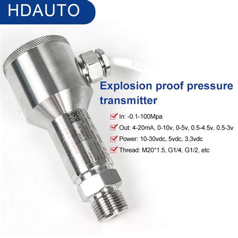 Explosion Proof Pressure Transmitter 4 20ma All Stainless Steel Marine