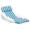 Swimline SunChaser Blue White Foam Padded Floating Luxury Pool Lounge