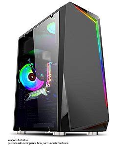 Gabinete Atx Gamer Bpc Prime Otm Black Lateral De Vidro Temperado Sem