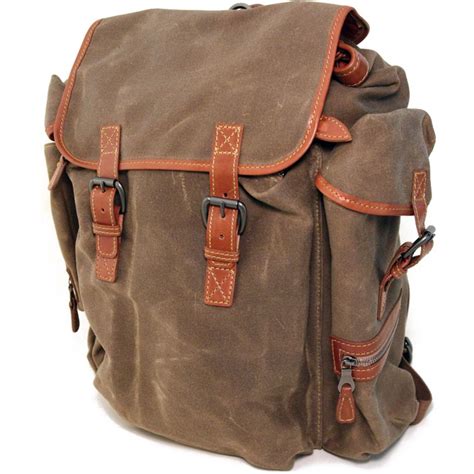 Mulholland Brothers Vintage Waxed Canvas Backpack Waxed Canvas