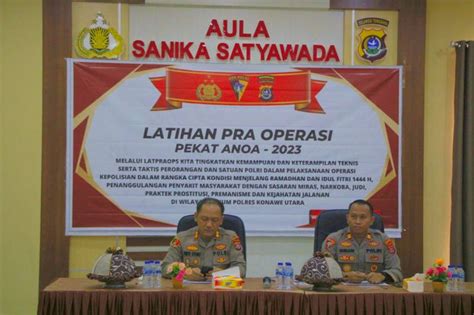 Jelang Ramadan Polres Konut Gelar Latihan Pra Operasi Pekat Anoa