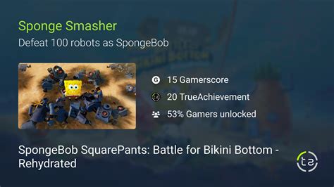 Sponge Smasher Achievement In Spongebob Squarepants Battle For Bikini