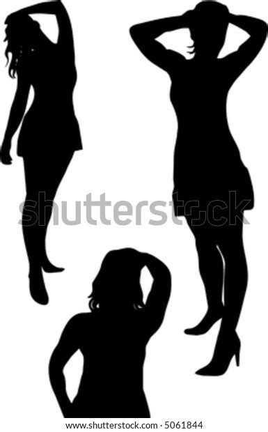 Silhouette Sexy Girl Stock Vector Royalty Free 5061844 Shutterstock