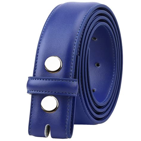 Falari Replacement Leather Dress Belt Strap Without Buckle Snap On