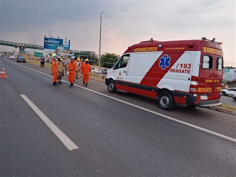 Mulher morre após ser atropelada por carro na EPTG no DF Distrito