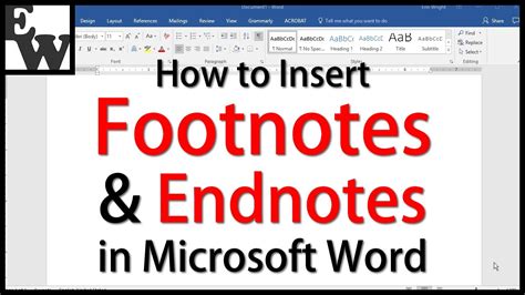 How To Insert Footnotes And Endnotes In Microsoft Word YouTube