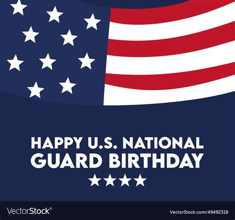 Happy United States National Guard Birthday Vector Image