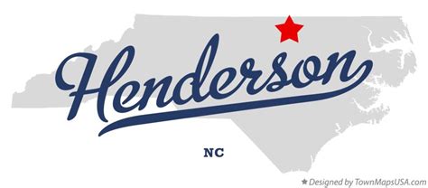 Map of Henderson, NC, North Carolina