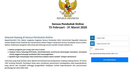 Login Sensus Bps Go Id Ayo Segera Isi Sensus Penduduk Online 2020