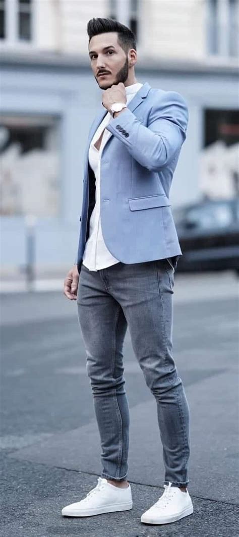 Arriba Imagen Grey Denim Outfit Men Abzlocal Mx