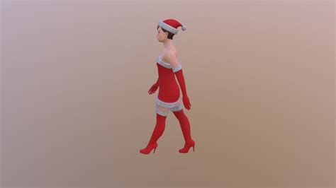 Santa Girl 3d Model By Nikolayy [e8b69c5] Sketchfab