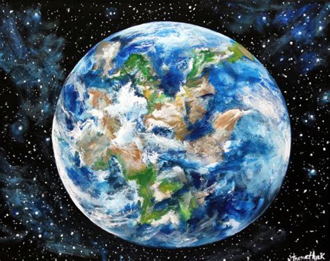 Planet Earth Painting At Paintingvalley Explore Collection Of