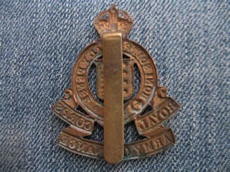 Original Brass Royal Army Ordnance Corps Raoc Cap Badge 1918 1947 Ww2