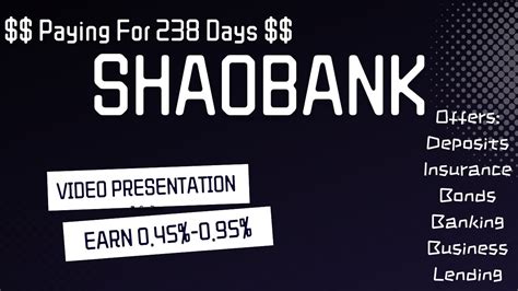 Shao Bank The Slide Video Presentation Earn 0 45 0 95 Daily Crypto