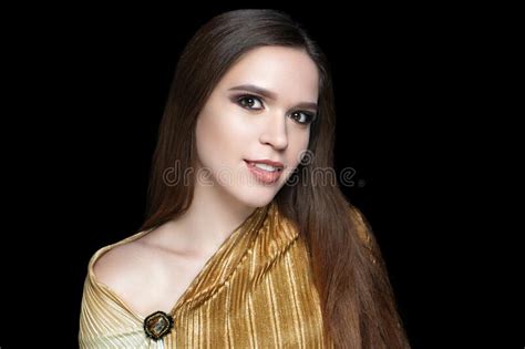 Sexy Woman Long Brown Hair Posing Naked Boobs Stock Photos Free Royalty Free Stock Photos