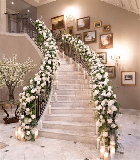 Pin By Pinner On Quick Saves Wedding Staircase Decoration Mansion