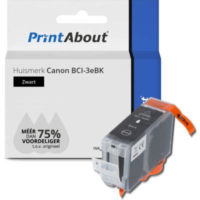 Huismerk Canon BCI 3eBK Inktcartridge Zwart Kopen PrintAbout