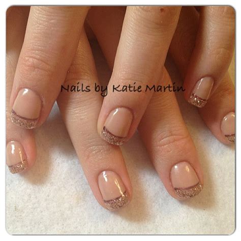 Nude Glitter Gel Nails Gel Nails Glitter Gel Nails How To Do Nails