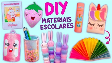 Diy Materiais Escolares Fofos De Volta A Escola Youtube