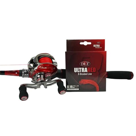 Eurocatch Baitcaster Set 2 10m Incl 200m Gevlochten Lijn Molen