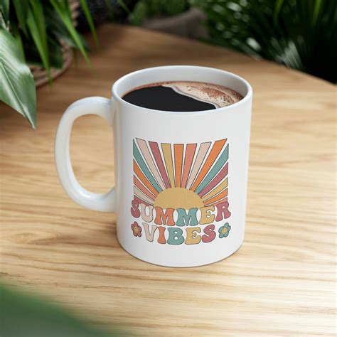 Summer Vibes Mug, Summer Coffee Mug, Beach House Decor, Sunshine Mug
