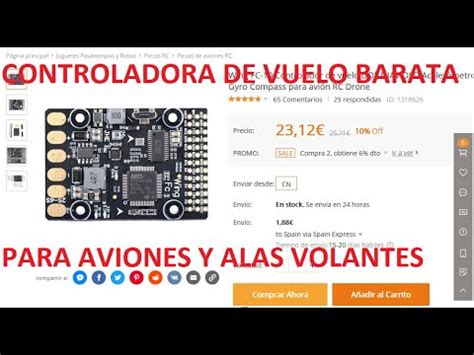 Como Configurar Controladora De Vuelo Barata Wing FC 10 Para Aviones Y