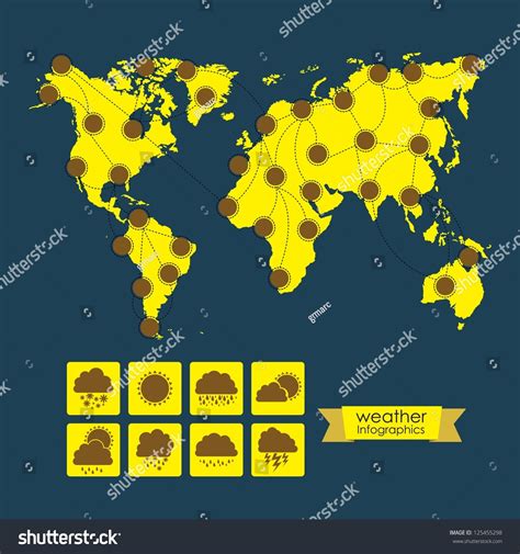 Illustration Weather Infographics Colors Graphs Weather Stock Vector ...