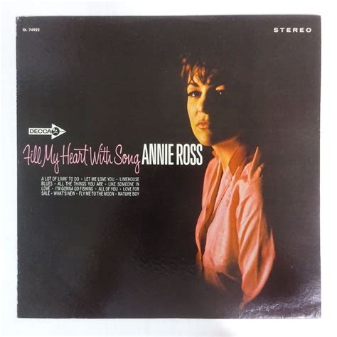 10027180 US盤 虹ラベル Decca Annie Ross Fill My Heart With Song ボーカル 売買さ