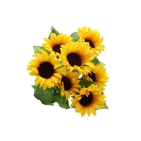 Bouquet Tournesols Artificiels Cm Jaune