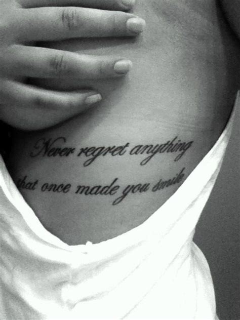 I Regret Tattoo Quotes Quotesgram